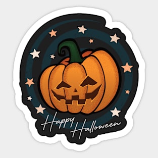 Joyful Halloween with Cute Pumpkin Ghost - funny quotes Sticker